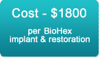 Cost of BioHex™ treatment